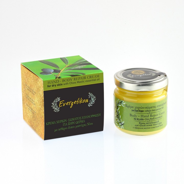 Evergetikon Körper- und Handreparaturcreme Chios Mastix ätherisches Öl