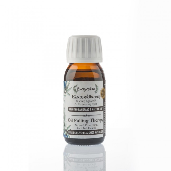Evergetikon Vorbeugung für die Mundgesundheit. Bio-Olivenöl & Chios-Mastixöl